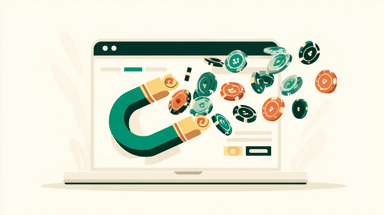 Aimant attirant des jetons de casino hors d'un site WordPress