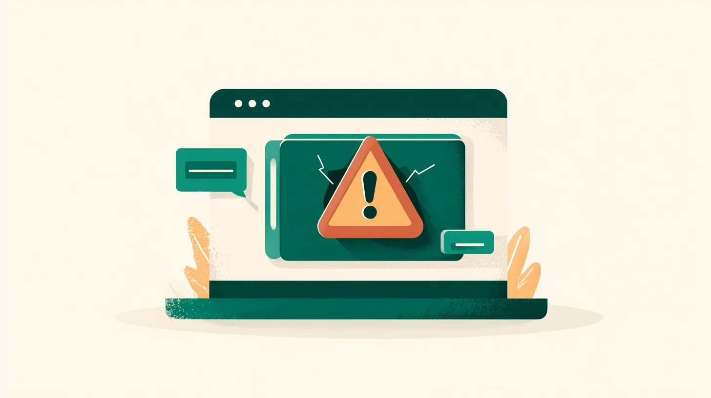 Triangle d'avertissement affiché sur un site WordPress piraté